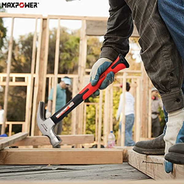 MAXPOWER 20온스 클로 해머, 2개 팩