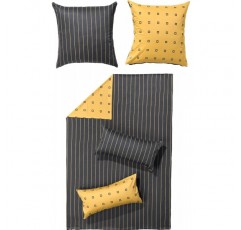 Erwin Müller 새틴 베드 리넨, 뒤집을 수 있는 베드 리넨, 면 100%, 무연탄색, 크기 135x200cm(80x80cm) - 통기성, 온도 조절, 지퍼 포함(다른 색상, 크기) 135x200cm(80x80cm) 무연탄색