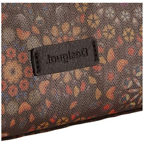 Desigual 여성용 패브릭 크로스 바디 백, 블랙, U, 블랙