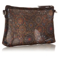 Desigual 여성용 패브릭 크로스 바디 백, 블랙, U, 블랙