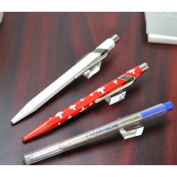 Caran d'Ache Caran d'Ache 8422.000 잉크 및 리필 골리앗 카트리지 블루, 1개(1팩) & 볼펜 리필 