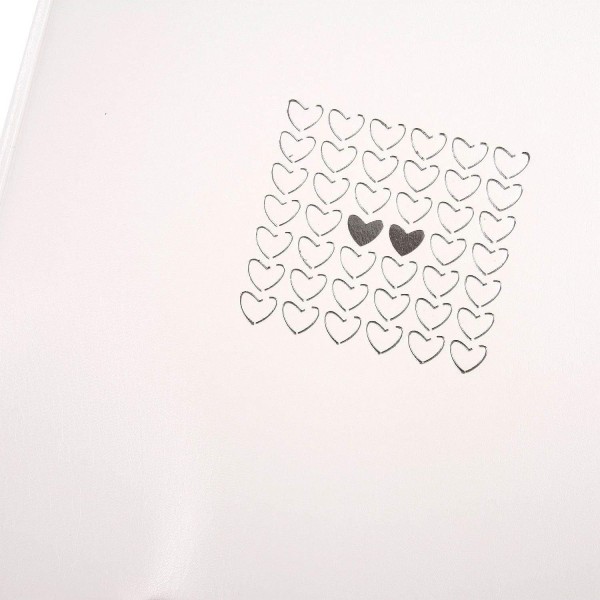 goldbuch 31450 웨딩 앨범 Elegance, 사진 및 사진용 앨범, 30 x 31 cm, 글라신지 칸막이가 있는 100페이지의 흰색 사진 앨범, 실버 엠보싱이 있는 인조 가죽, 자개 Elegance - 30x31 cm