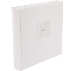 goldbuch 31450 웨딩 앨범 Elegance, 사진 및 사진용 앨범, 30 x 31 cm, 글라신지 칸막이가 있는 100페이지의 흰색 사진 앨범, 실버 엠보싱이 있는 인조 가죽, 자개 Elegance - 30x31 cm