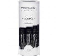 Termix 전문가 세트. 건조 시간을 단축할 수 있는 알루미늄 튜브가 있는 열 원형 헤어 브러시. 테르믹스 프로페셔널 브러쉬 5종 세트