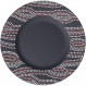 Villeroy & Boch 10-4250-2640 Manufacture Rock Desert 조식 접시, 22cm, 프리미엄 도자기, 블랙/컬러