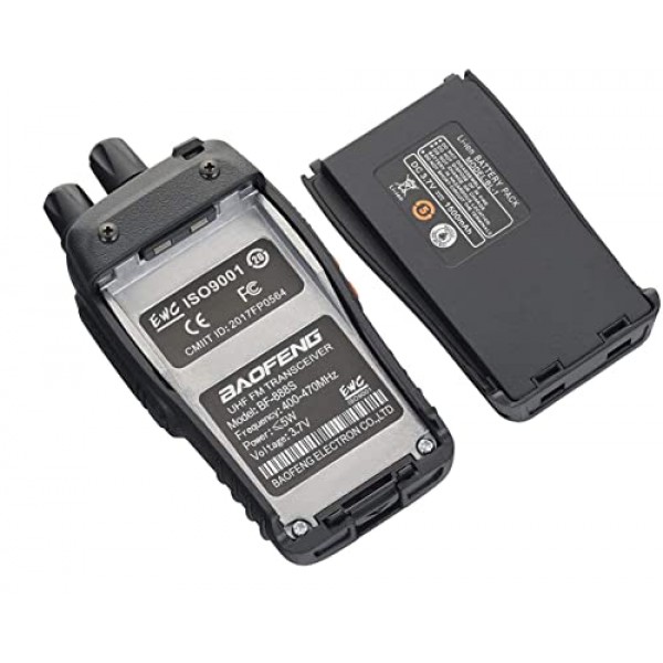 Baofeng 워키 토키 bf-888s 성인용 장거리 양방향 라디오 충전식 휴대용 인터폰 전문 UHF 커뮤니케이터 3 팩 워키 토키 세트(이어피스, 리튬 이온 배터리 및 충전기 포함)