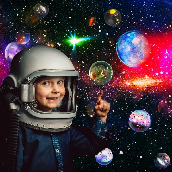 Flummi Flummies for children 어린이 생일 파티 경품 파티 선물 고무 공 어린이 탄력 공 세트 Pinata Advent 달력 채우기 여러 가지 빛깔의 25 조각 행성 32mm