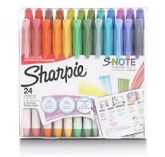 SHARPIE S-Note 크리에이티브 마커, 하이라이터, 다양한 색상, 끌 팁, 24개