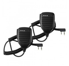 Retevis 워키 토키 스피커 마이크 2 핀 숄더 스피커 Retevis RT22 RT21 RT22S H-777 RB29 RT86 RT-5R RB89 RB15 RB29 Baofeng UV-5R BF-F8HP UV-5G Plus Samcom 양방향 라디오(2팩)와 호환 가능