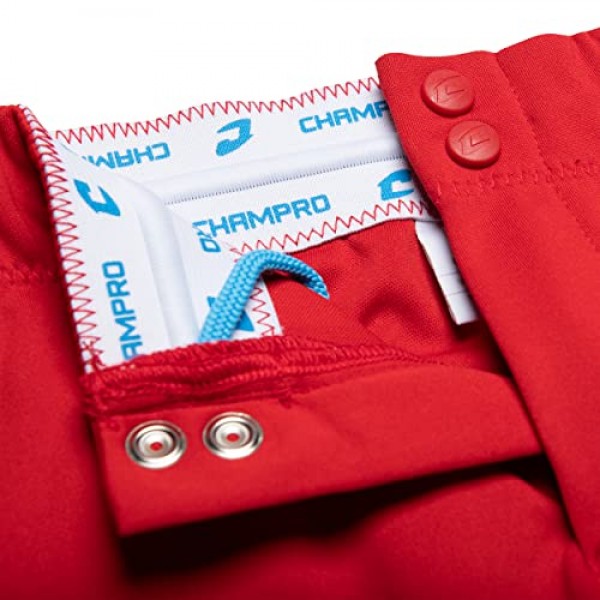 CHAMPRO 여성용 파이어볼 로우라이즈 니커 스타일 패스트피치 소프트볼 바지, 강화 무릎 포함 솔리드 컬러