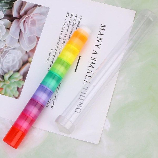 Yoseng 16 Pcs 카드 만들기 블렌딩 브러쉬 카드 만들기 핑거 블렌딩 브러쉬 Daubers with Storage Box 컬러 코드 핸들 잉크 블렌딩 도구 브러시 헤드 직경 2cm 0.77inch(브러시 헤드 