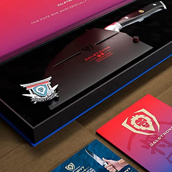 달스트롱 세르비아 셰프 나이프 - 8인치 - 고기 식칼 - 쇼군 시리즈 ELITE - 일본 AUS-10V 슈퍼 스틸 주방 나이프 - G10 손잡이 - 면도칼 샤프 셰프 나이프 - 칼집 포함