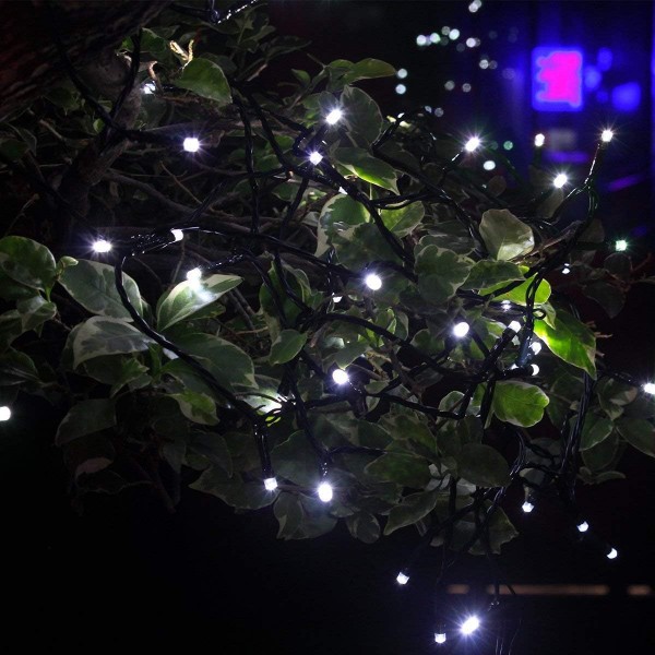 Tuokay Super Bright Plug in Fairy Lights with Memory Function, 22m 200 LED 크리스마스 조명, 크리스마스 트리 장식용 실내 스트링 조명, 정자 파티오 잔디 마당 울타리 웨딩 장식품 (흰