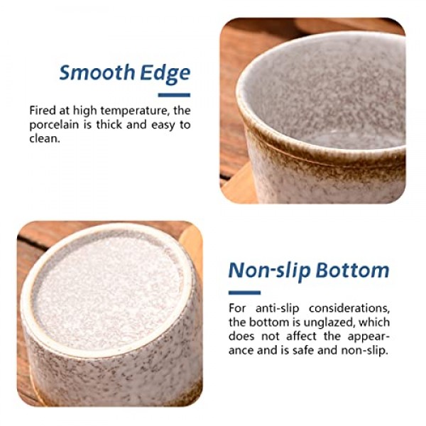 Artcome 5oz 6Pcs 세라믹 라메킨 세트 - 푸딩, 크림 브륄레, 라바 케이크, 커스터드 컵, 수플레, 도자기 디핑 소스 그릇, 일본식 푸딩 컵, 식기 세척기 전자레인지 및 오븐용