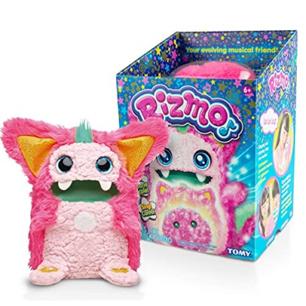 Rizmo Evolving Musical Friend 인터랙티브 플러시 장난감, 재미있는 게임 포함, 베리