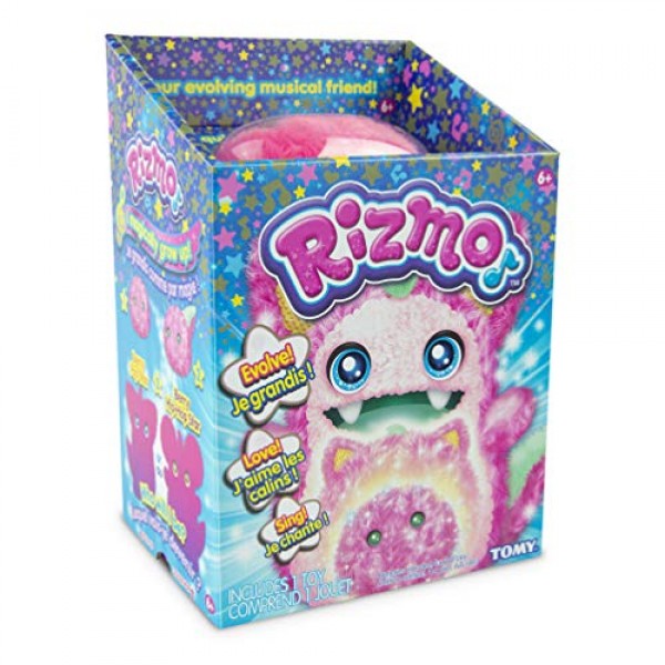 Rizmo Evolving Musical Friend 인터랙티브 플러시 장난감, 재미있는 게임 포함, 베리