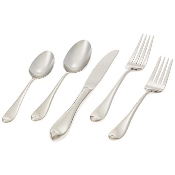 Gorham Studio 45피스 식기 세트, 6.30LB, 메탈릭