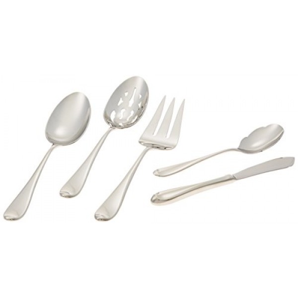 Gorham Studio 45피스 식기 세트, 6.30LB, 메탈릭