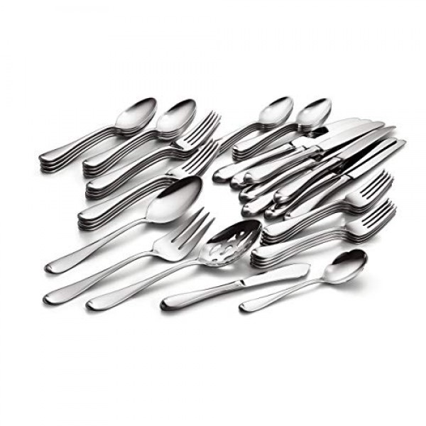 Gorham Studio 45피스 식기 세트, 6.30LB, 메탈릭