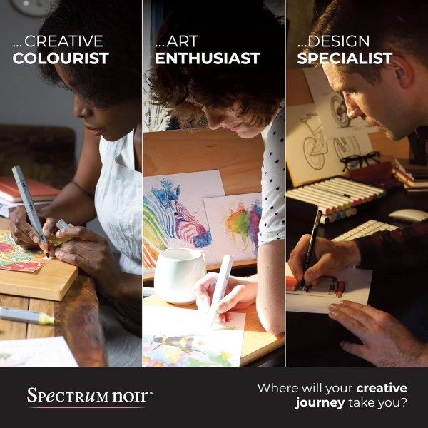 Spectrum Noir Triblend Triblend 알코올 3 혼합 마커 펜 Coastal Blends 6 팩 - Coastal Blends