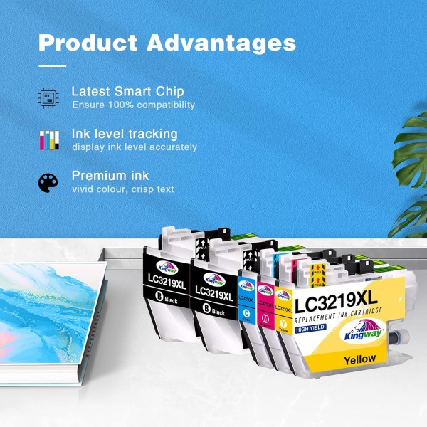 Kingway LC3219XL 잉크 카트리지 Brother LC3219XL LC3217 잉크 Brother MFC-J5330DW MFC-J5730DW MFC-J5930DW MFC-J6530DW MFC-J6930DW MFC-J6935DW MFC-J6935DW MFC-J6935D3 MFCW3
