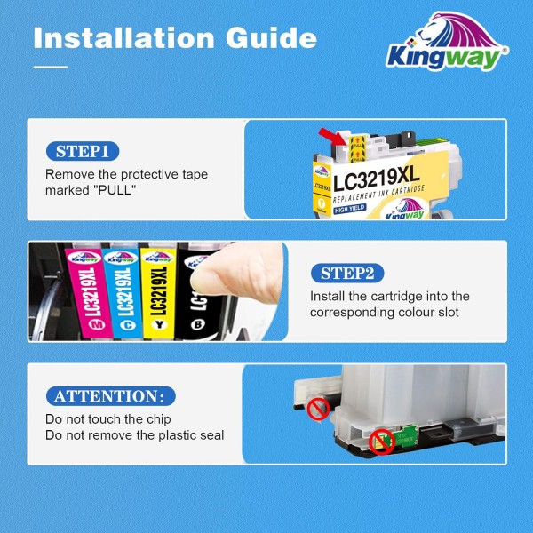 Kingway LC3219XL 잉크 카트리지 Brother LC3219XL LC3217 잉크 Brother MFC-J5330DW MFC-J5730DW MFC-J5930DW MFC-J6530DW MFC-J6930DW MFC-J6935DW MFC-J6935DW MFC-J6935D3 MFCW3