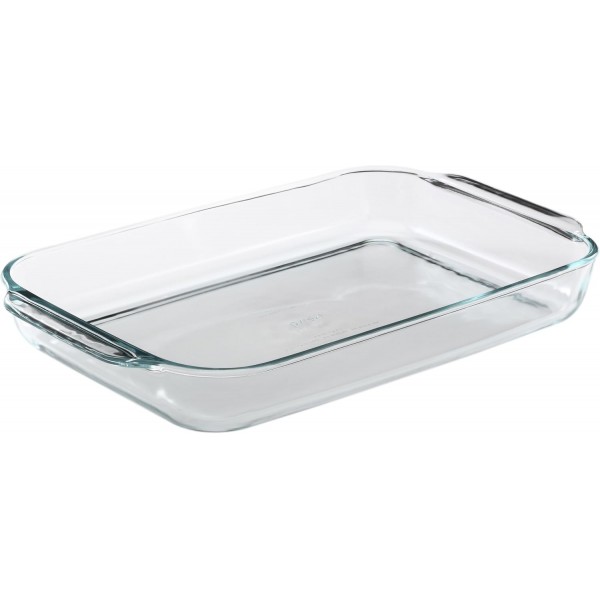 Pyrex Bakeware 직사각형 캐서롤 접시, 4.8쿼트, 투명 4쿼트 투명
