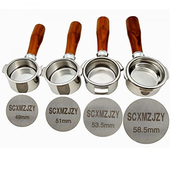 에스프레소 퍽 스크린 54mm 브레빌 커피 포터필터 퍽 스크린/에스프레소 포터필터 하부 샤워 스크린/재사용 가능한 접촉 스크린 1.7mm 두께 150μm 316 스테인레스 스틸(53.5