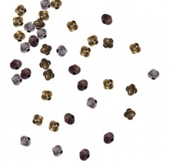 Airssory 120pcs 4 색 티벳 스타일 스페이서 Bicone 비즈 비드 귀걸이 목걸이 팔찌 쥬얼리 만들기 DIY 액세서리-6.5mm 합금 비즈 Bicone_4 Colors