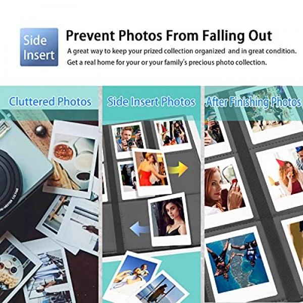 Fujifilm Instax Mini 11 12 evo 90 70 9 8+ 8 LiPlay 인스턴트 카메라/폴라로이드 스냅 SnapTouch PIC-300 Z2300 인스턴트 카메라(흰색)용 432 포켓 미니 사진 앨범