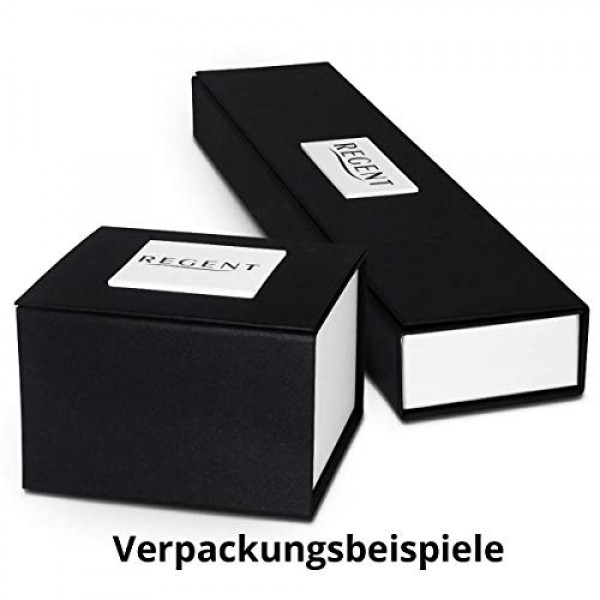 REGENT 남성용 시계, 스테인레스 스틸 스트랩, 직경 40mm, 스크류 크라운, 30bar, 쿼츠 날짜