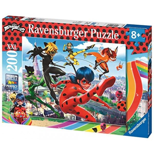 Ravensburger Miraculous 8세 이상 어린이를 위한 200피스 직소 퍼즐