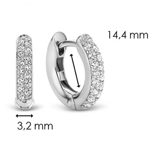 Ti Sento Milano 32013841 여성용 크리올 귀걸이 925 실버