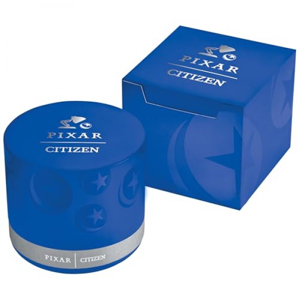 Citizen 여성용 에코드라이브 Pixar Ratatouille 로즈 골드 스테인리스 스틸 시계, 블랙 퀼팅 가죽 스트랩(모델: FE7103-04W)