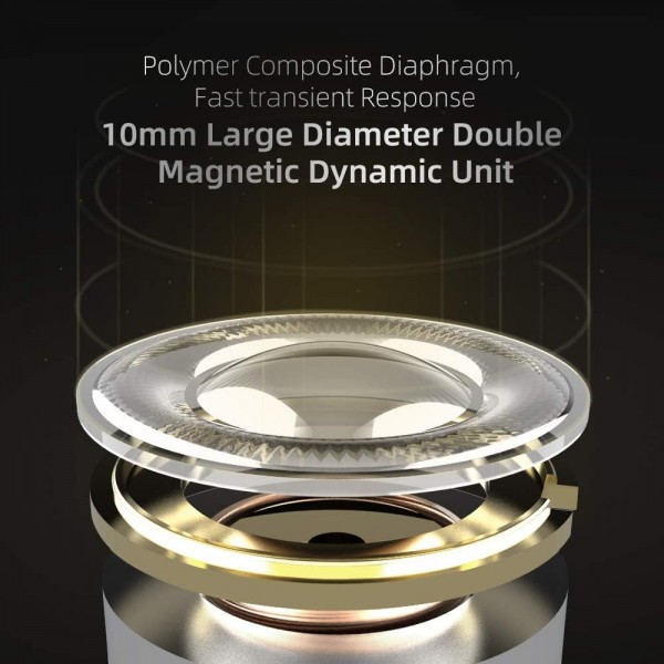 Linsoul KZ ZST X 1BA + 1DD 하이브리드 듀얼 드라이버 HiFi 인이어 이어폰, 은도금 분리형 2핀 케이블, 음악가용 Audiophile(마이크, 그린 포함), 마이크 그린 포함