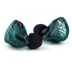 Linsoul KZ ZST X 1BA + 1DD 하이브리드 듀얼 드라이버 HiFi 인이어 이어폰, 은도금 분리형 2핀 케이블, 음악가용 Audiophile(마이크, 그린 포함), 마이크 그린 포함