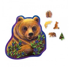 평화로운 왕국 곰 모양 퍼즐 – 7세 이상 어린이를 위한 257조각 퍼즐 – 재미있는 모양 퍼즐 조각 15개 포함 – 교실이나 가정용으로 적합