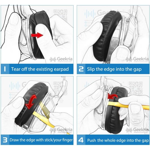 Geekria Earpad for Bose On-Ear OE2, OE2i 헤드폰 교체용 이어 패드/이어 쿠션/이어 컵/이어 커버/이어 패드 수리 부품(회색) 회색