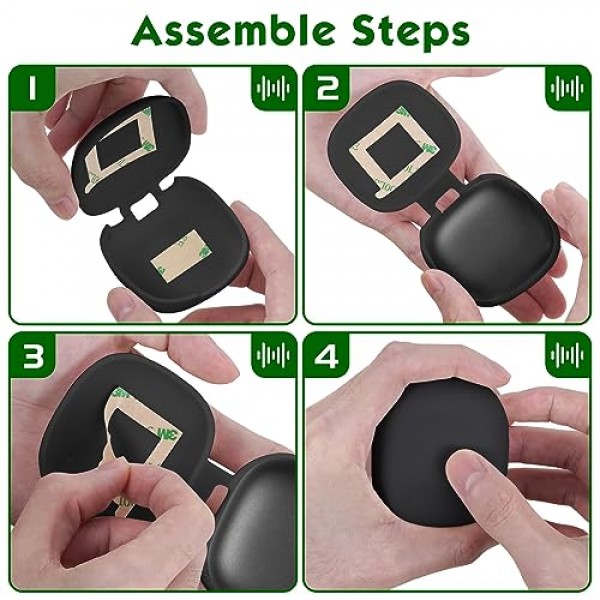 Anker P20i, p 20i의 Soundcore와 호환되는 Geekria 실리콘 케이스 커버 진정한 무선 이어버드, 보호용 이어폰 충전 포트 접근 가능, 전면 LED 표시(검은색)