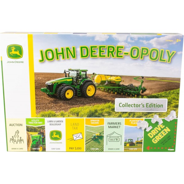 John Deere-Opoly 보드 게임, 가족 게임, 성인과 어린이를 위한 재미, 가족용 키즈 보드 게임, 8세 이상 어린이에게 적합