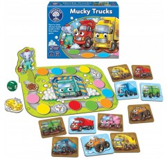 Orchard Toys Mucky Trucks 게임, 3-6세 어린이를 위한 재미있는 컬러 매칭 게임, 교육용 게임
