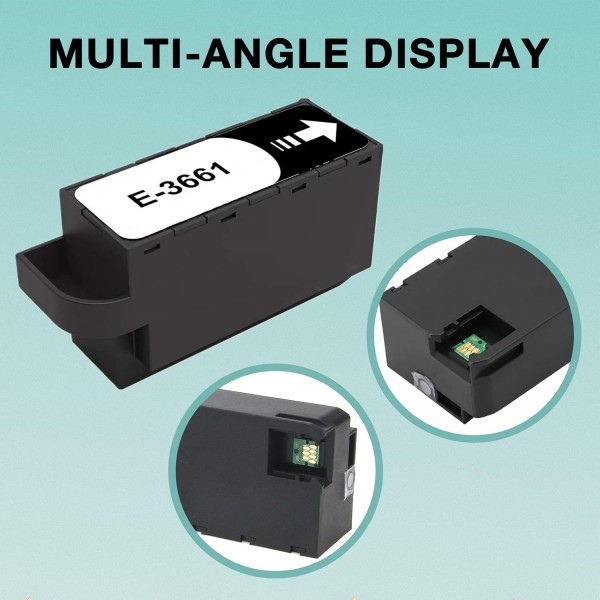 ATTA T3661 잉크 유지보수 상자, C13T366100 유지보수 탱크 XP-8500 XP-8505 XP-8600 XP-8605 XP-15000 XP-6000 XP-6001 XP-6005 XP-6100 XP-6105 XP-970 - 2팩