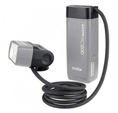 Godox AD200/ AD200Pro 포켓 플래시용 Godox EC200 연장 플래시 헤드 200W, 2M 연장 전원 케이블, AD200/ AD200Pro 베어 전구 헤드 및 스피드라이트 헤드와 함께 작동