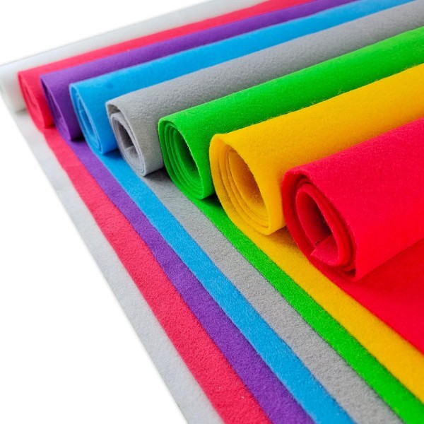 Jtnohx 소프트 크래프트 펠트 패브릭 시트 번들, 40x100cm 봉제용 다채로운 펠트 크래프트 펠트 패브릭, 파티 페스티벌 시리즈 장식용 펠트 러너(레드/옐로우/그린/그레이/
