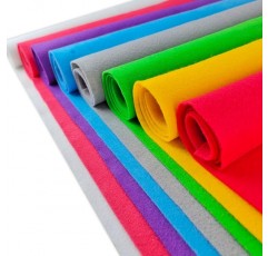 Jtnohx 소프트 크래프트 펠트 패브릭 시트 번들, 40x100cm 봉제용 다채로운 펠트 크래프트 펠트 패브릭, 파티 페스티벌 시리즈 장식용 펠트 러너(레드/옐로우/그린/그레이/