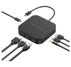 Belkin Thunderbolt 3 Dock Core w/ Thunderbolt 3 케이블(Mac 및 Windows용 Thunderbolt Dock) 듀얼 4K @60Hz, 40Gbps 전송 속도, 60W 업스트림 충전