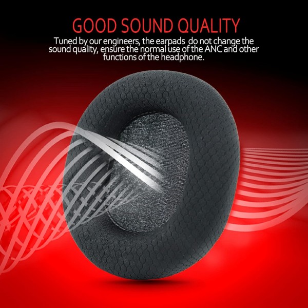 Krone Kalpasmos Arctis 7 이어 패드 SteelSeries Arctis 1 Pro 3 5 7 7+ 7p 7X 9 프라임 용 통기성 패브릭 교체 이어 패드 모든 모델 무선 헤드셋 블랙