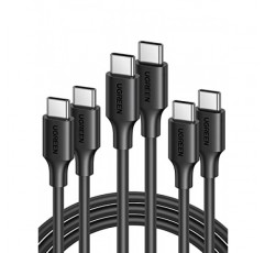 UGREEN 60W 3팩 USB C-USB C 케이블, Type C 고속 충전 케이블, iPhone 15/15 Plus/15 Pro, MacBook Pro 2022, Samsung Galaxy S24/S23/Z Fold/Z Flip, Google Pixel 7, Switch와 호환 가능 6.6FT