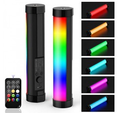 LUXCEO P100 LED 비디오 조명 RGB 미니 LED 조명, 사진용 휴대용 라이트 바, Tiktok YouTube 비디오 녹화 스튜디오, CRI 95+, TLCI 99+, 2000 mAh, 3000/6000 K