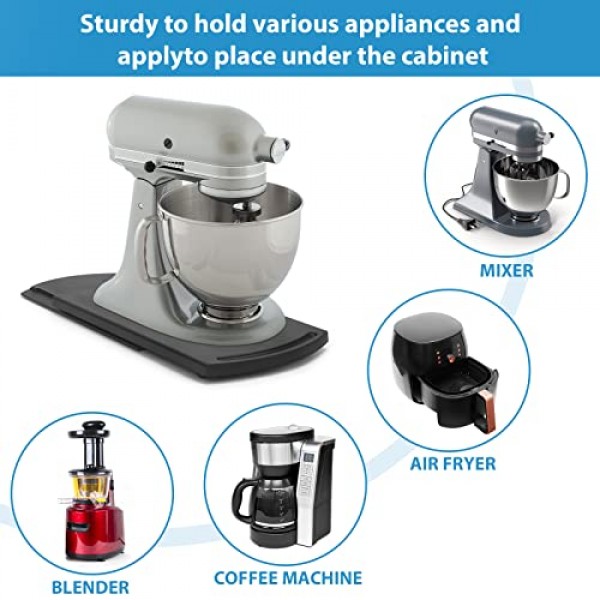 1 PCS 커피 메이커 트레이, 주방 캐디 슬라이딩 커피 트레이 매트, 12'' 캐비닛 기기 아래 커피 메이커 토스터 수조 보관 부드러운 롤링 휠이 있는 이동 슬라이더